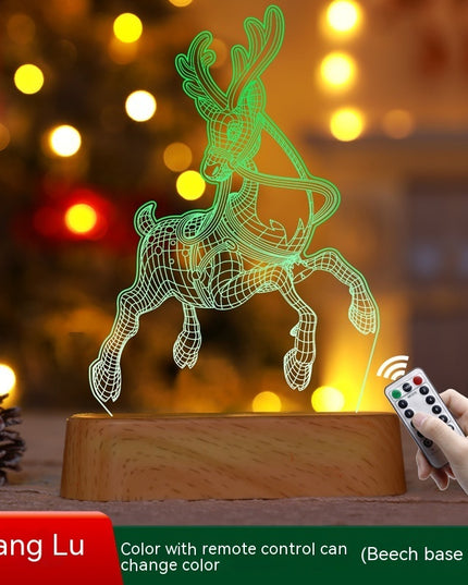 Christmas Decoration 3D Lamp Acrylic LED Night Lights