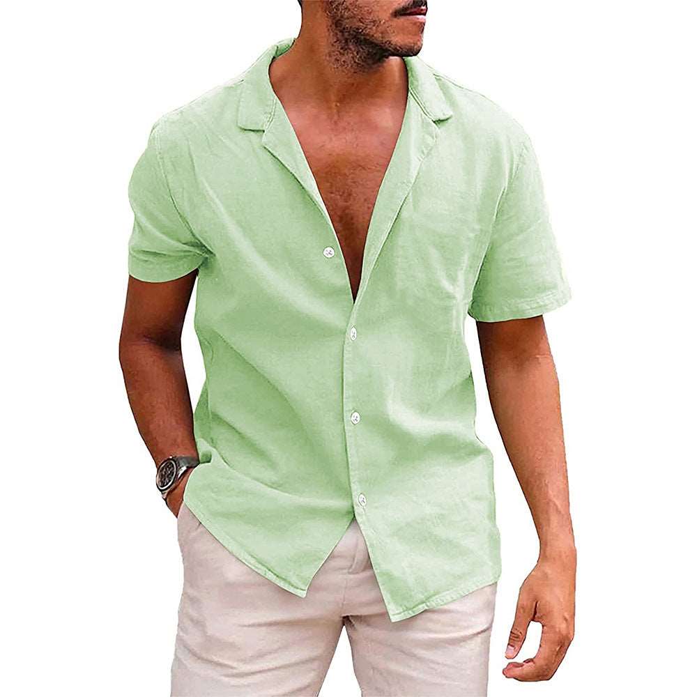 Men's Tops Casual Button Down Shirt Short Sleeve Beach Shirt Summer - Here 4 you