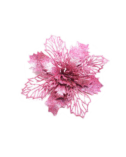 Glitter Artifical Christmas Flowers Christmas Tree Decorations
