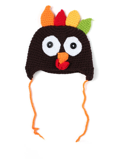 Thanksgiving hand-woven turkey hat