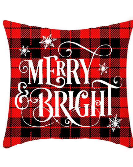 Merry Christmas Cushion Cover 45cm Elk Santa Claus Short Plush Sofa Pillow Cover Home Decor Pillowcase Christmas Decoration