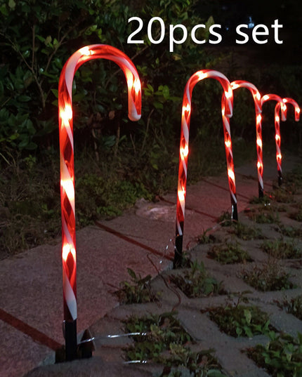 Solar Powered Cane String Lights Christmas Outdoor Decor