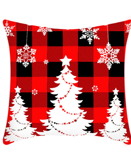Merry Christmas Cushion Cover 45cm Elk Santa Claus Short Plush Sofa Pillow Cover Home Decor Pillowcase Christmas Decoration