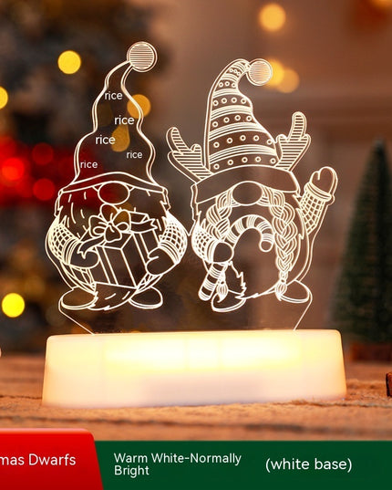 Christmas Decoration 3D Lamp Acrylic LED Night Lights