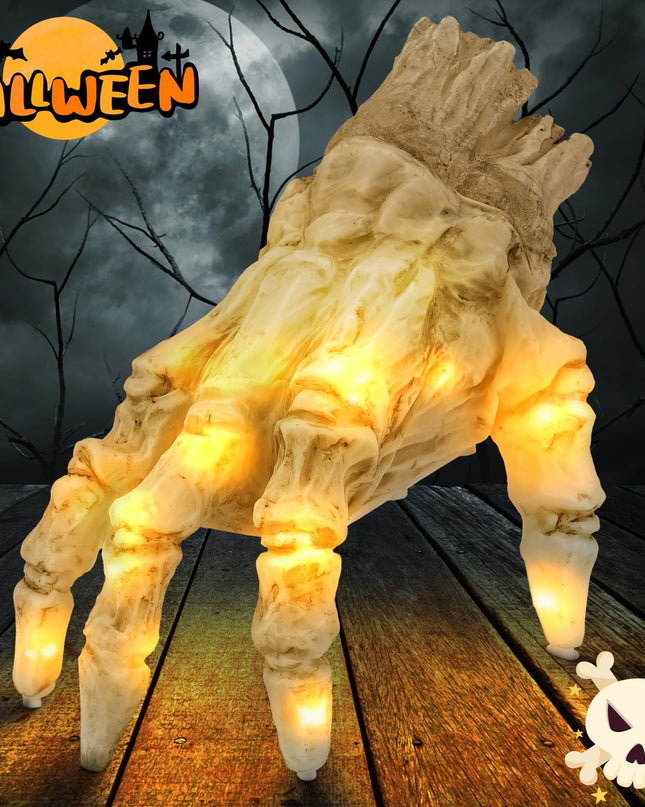Halloween Electric Luminous Crawling Hand Animated Decoration Induction Luminous Decoration Zombie Hand With Spooky Sound