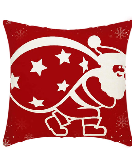 Merry Christmas Cushion Cover 45cm Elk Santa Claus Short Plush Sofa Pillow Cover Home Decor Pillowcase Christmas Decoration