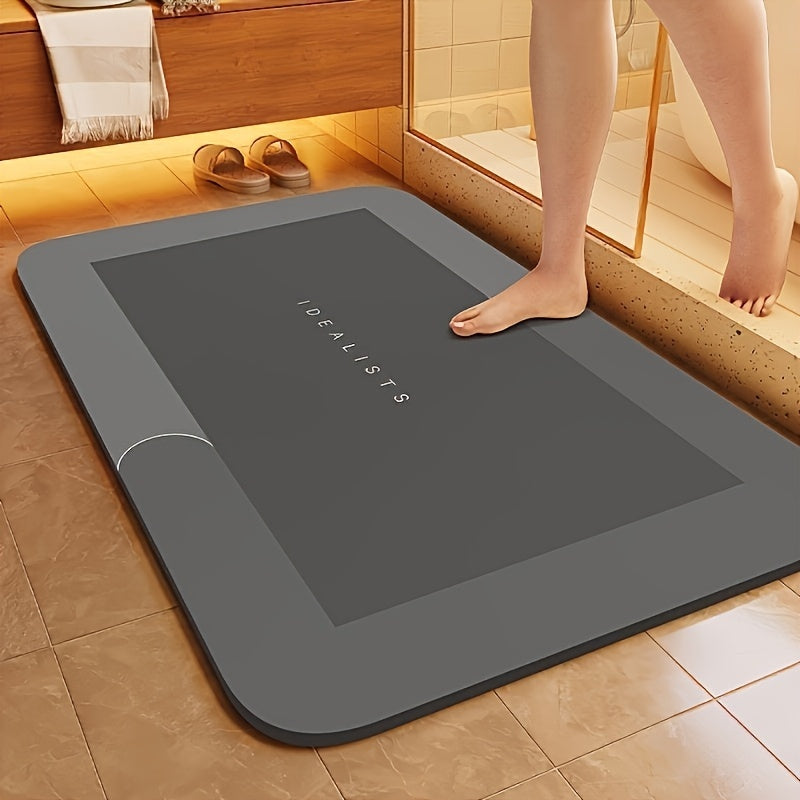 Quick-Dry Diatomite Bath Mat With Clover Design, Non-Slip Absorbent Bathroom Rug 50x80cm (USA ONLY)