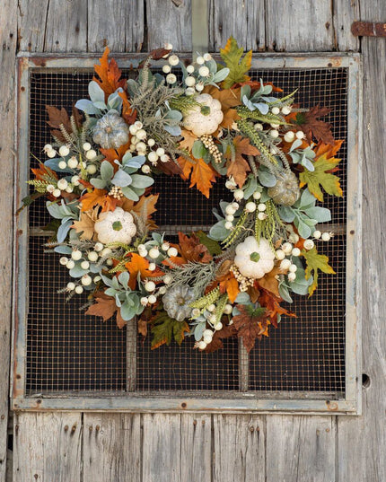 Halloween Thanksgiving Autumn Frost Leaf Pumpkin Simulation Garland Props Home Decor