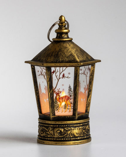Lantern Santa Claus Snowman Light Merry Christmas Home Decor