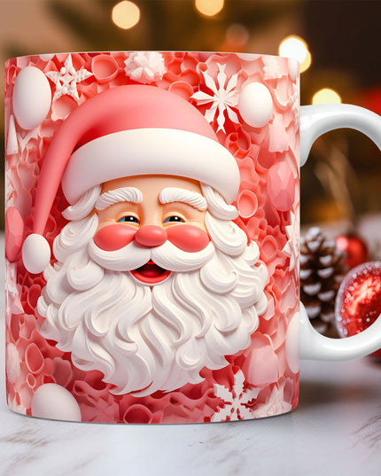 Christmas Theme Ceramic Mug 3D Santa Claus Coffee Cup Kitchen Gadgets