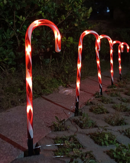 Solar Powered Cane String Lights Christmas Outdoor Decor
