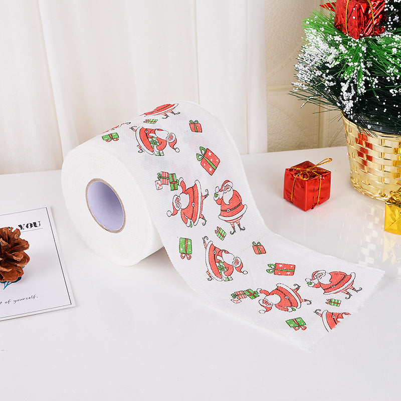 Christmas Toilet Paper Santa Claus Bath Toilet Paper