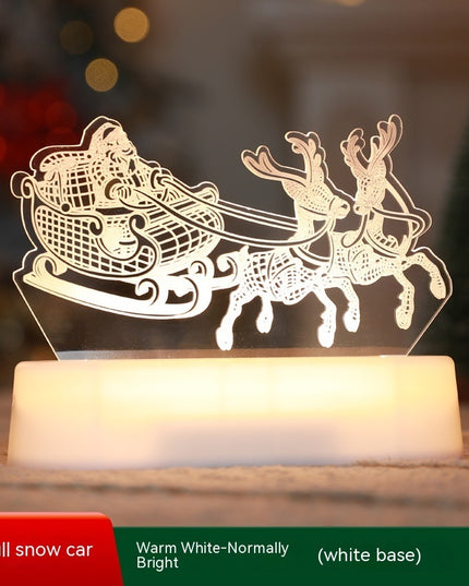 Christmas Decoration 3D Lamp Acrylic LED Night Lights