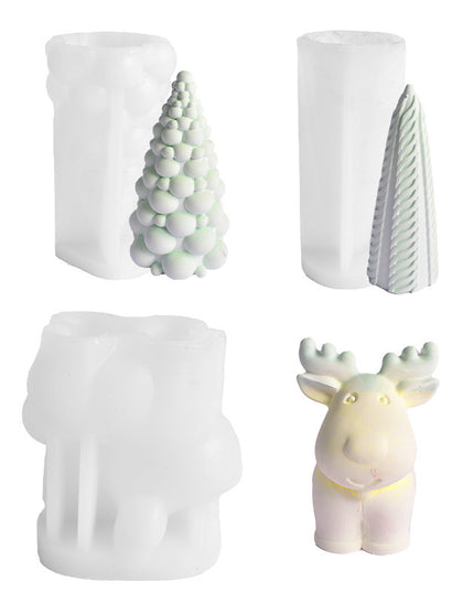 Christmas Three-dimensional Bubble Ball Christmas Tree Candle Mould