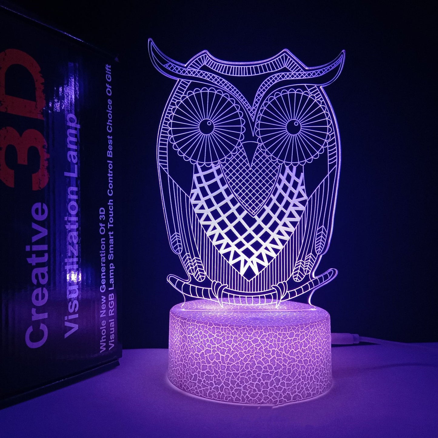 Usb Plug-in Remote Control 3D Ambient Night Light - Here 4 you