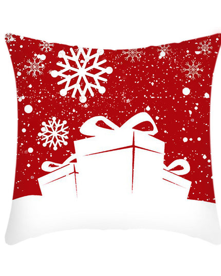 Merry Christmas Cushion Cover 45cm Elk Santa Claus Short Plush Sofa Pillow Cover Home Decor Pillowcase Christmas Decoration