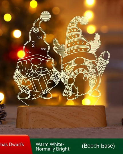 Christmas Decoration 3D Lamp Acrylic LED Night Lights
