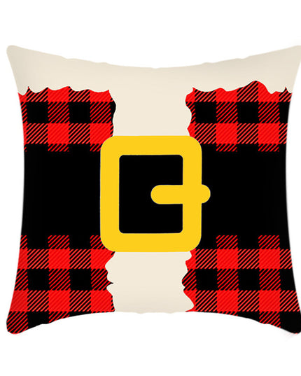 Merry Christmas Cushion Cover 45cm Elk Santa Claus Short Plush Sofa Pillow Cover Home Decor Pillowcase Christmas Decoration