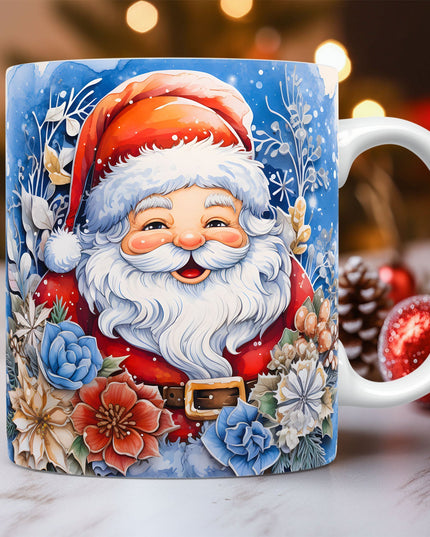 Christmas Theme Ceramic Mug 3D Santa Claus Coffee Cup Kitchen Gadgets