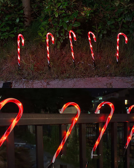 Solar Powered Cane String Lights Christmas Outdoor Decor