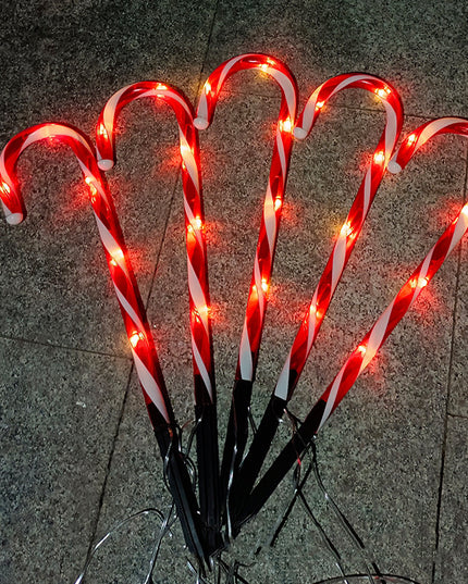 Solar Powered Cane String Lights Christmas Outdoor Decor