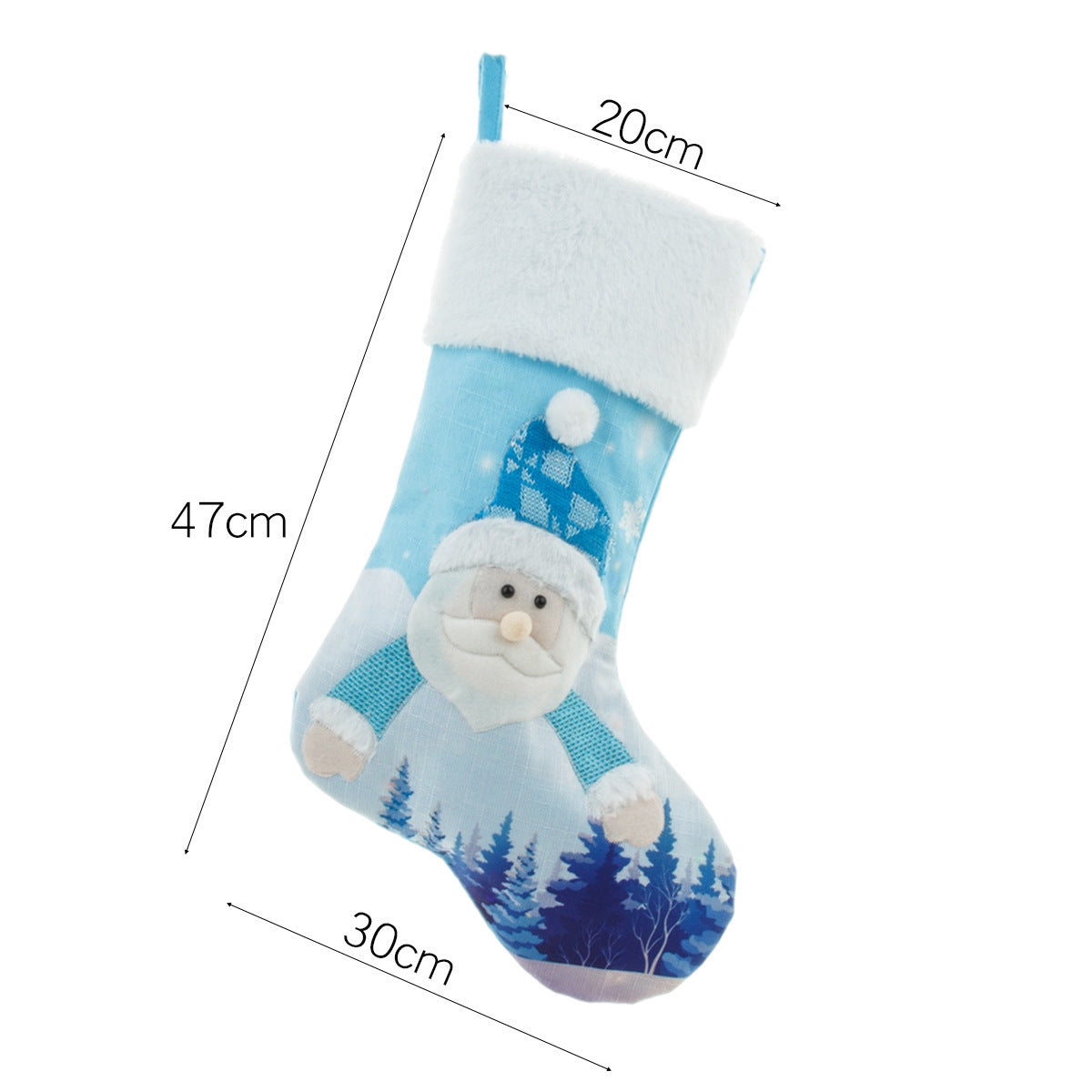 Glowing Large Christmas Stockings Gift Candy Bag With Lights, Christmas Decor for Home