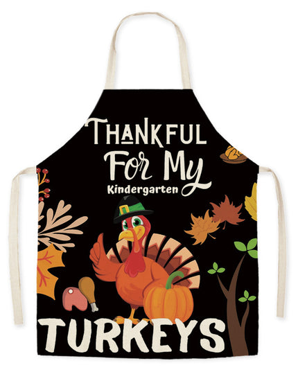 Thanksgiving Apron Turkey Pumpkin Creative Kitchen