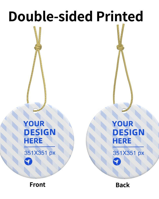 Home Decor Christmas Ceramic Round Pendant