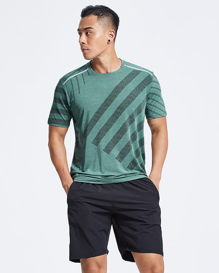 Workout Clothes Men's Short-sleeved Shirt Sports Suit Breathable T-shirt - Here 4 you