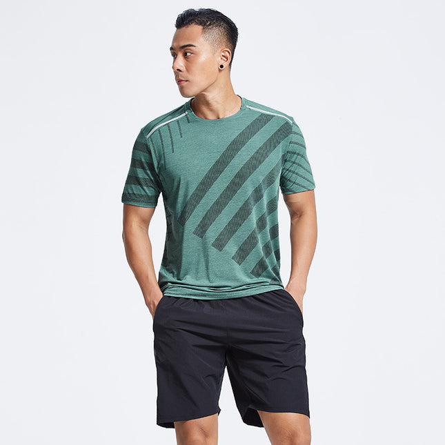 Workout Clothes Men's Short-sleeved Shirt Sports Suit Breathable T-shirt - Here 4 you