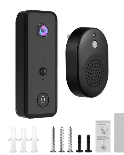 Doorbell Camera 2.4GHz WiFi 720P PIR Body Induction 140° Wide Angle Lens Door Camera