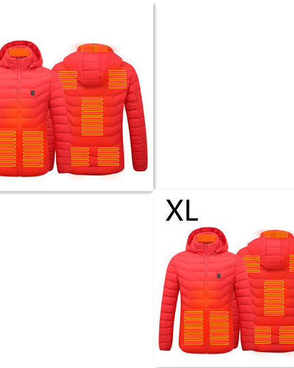 New Heated Jacket Coat USB Electric Jacket Cotton Coat Heater Thermal Clothing Heating Vest Men's Clothes Winter