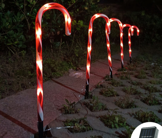 Solar Powered Cane String Lights Christmas Outdoor Decor