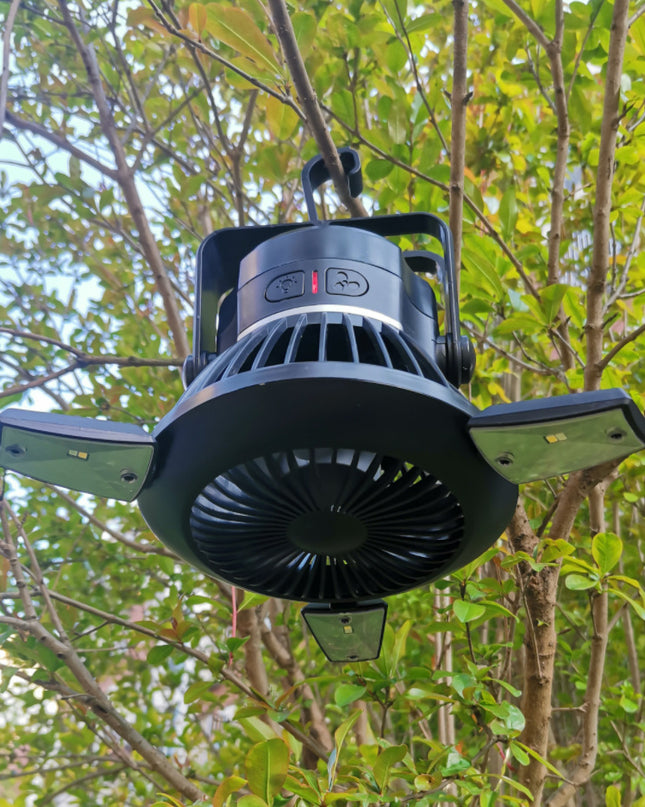 USB Foldable Solar Camping Light and Fan - Here 4 you