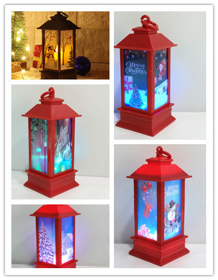 Lantern Santa Claus Snowman Light Merry Christmas Home Decor