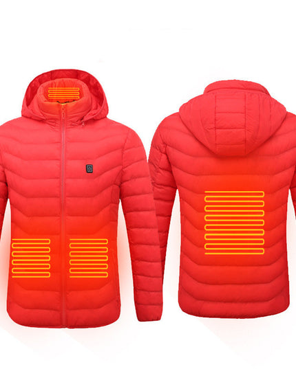 New Heated Jacket Coat USB Electric Jacket Cotton Coat Heater Thermal Clothing Heating Vest Men's Clothes Winter