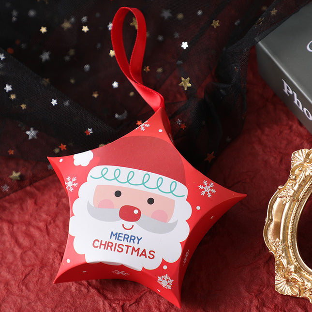 Christmas Gift Boxes Santa Claus Candy Box Star Shape Merry Christmas Boxes Kids Gifts