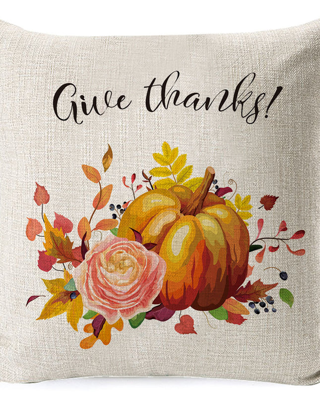 Thanksgiving pumpkin car sofa pillow