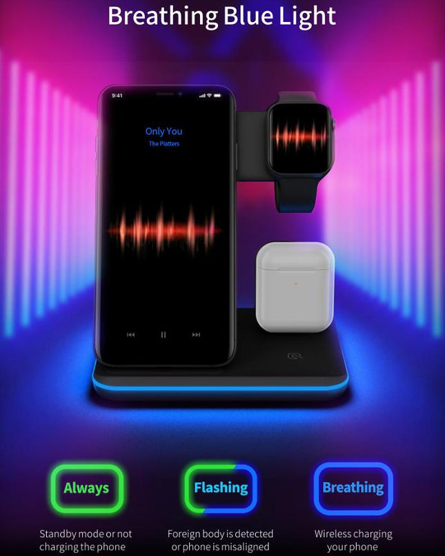3 In 1 Compatible Wireless Mobile Phone Charger - Here 4 you