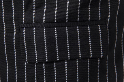 Retro Striped Plus Size Sleeveless Suit Vest Double Breasted Waistcoat - Here 4 you