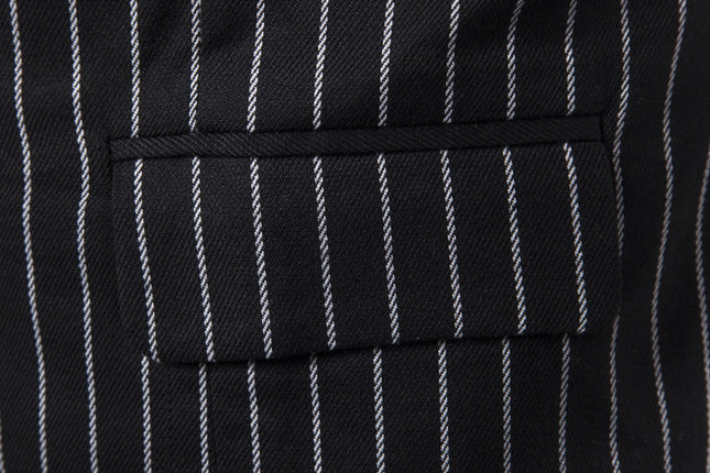 Retro Striped Plus Size Sleeveless Suit Vest Double Breasted Waistcoat - Here 4 you