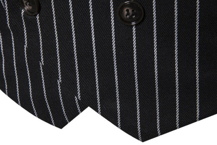 Retro Striped Plus Size Sleeveless Suit Vest Double Breasted Waistcoat - Here 4 you