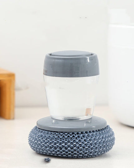 Kitchen Soap Dispensing Palm Brush Cleaner Push-type Brush Kitchen Detergent Tools