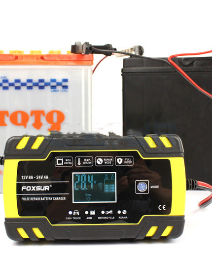 Motorcycle Car Battery Charger 12V 24V Truck Repair Type - Here 4 you