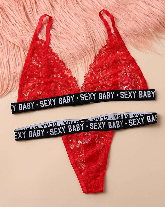 Hot Three-Point Lace Sexy Bikini - Here 4 you