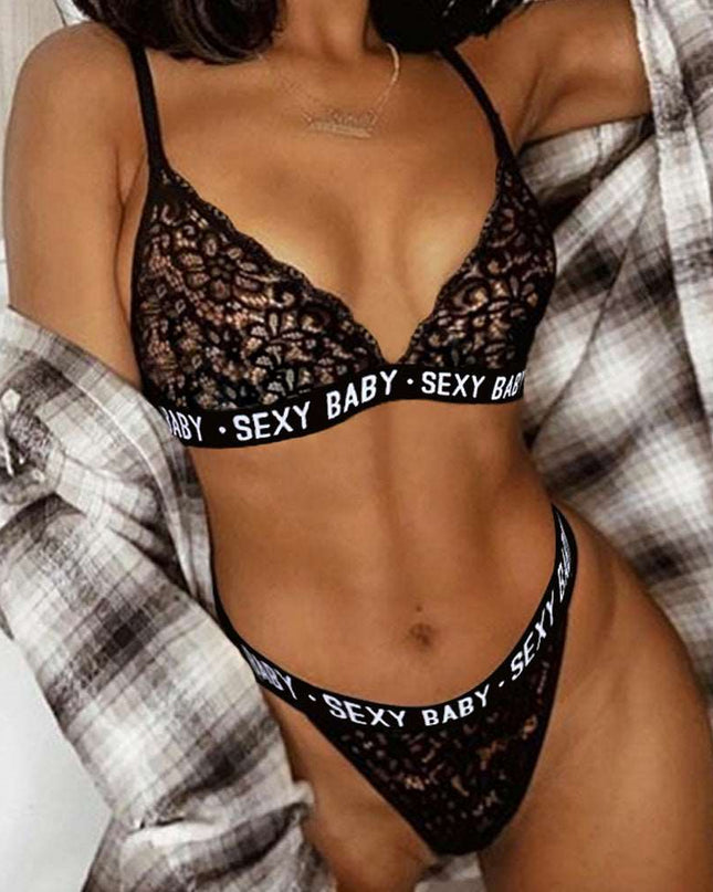 Hot Three-Point Lace Sexy Bikini - Here 4 you