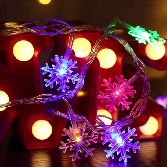 Snowflake String Light Garlands Christmas Tree Decorations