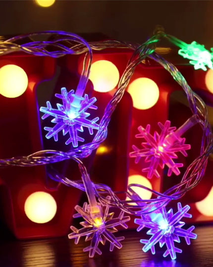 Snowflake String Light Garlands Christmas Tree Decorations