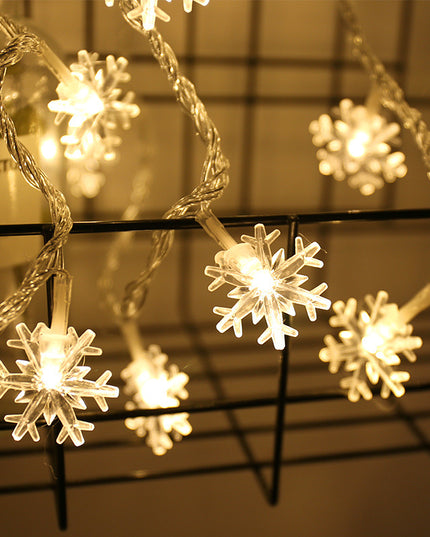 Snowflake String Light Garlands Christmas Tree Decorations