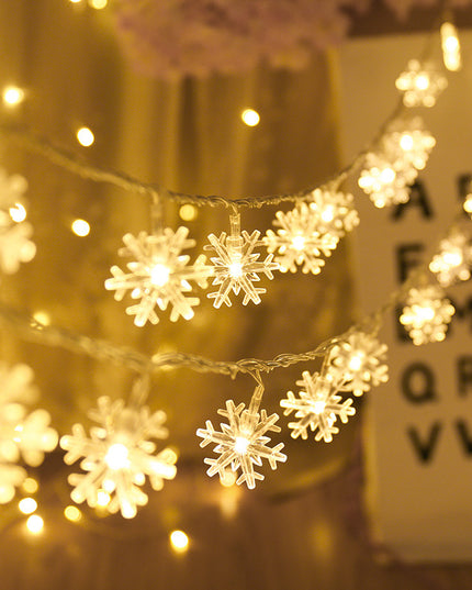 Snowflake String Light Garlands Christmas Tree Decorations